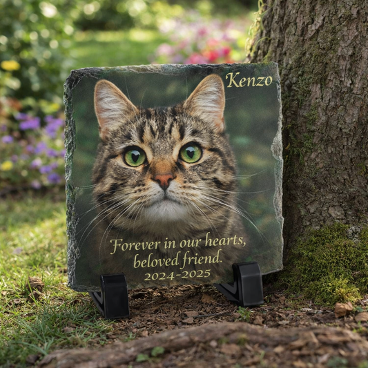 Cadre photo ardoise carré 14 x 14 cm personnalisé