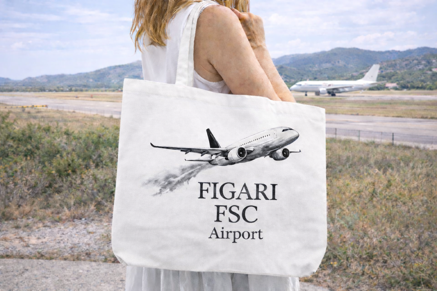 Sac cabas Figari FSC Airport — Format 40x30 cm