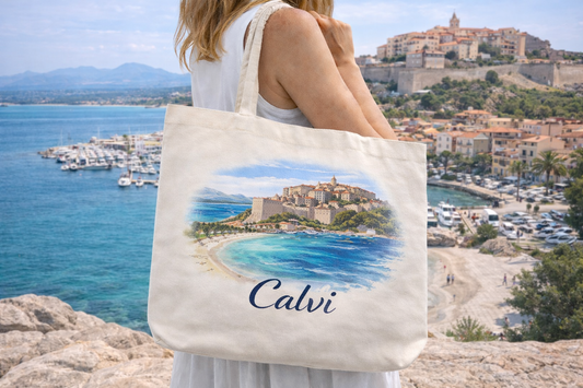 Sac cabas Calvi — Format 40x30 cm