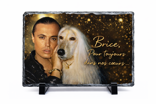 Cadre photo ardoise rectangulaire 19 x 29 cm personnalisé