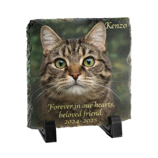 Cadre photo ardoise carré 14 x 14 cm personnalisé