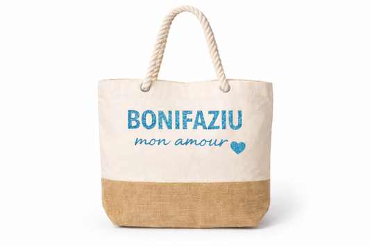 Cabas Bonifaziu  mon amour — Format 47x35 cm