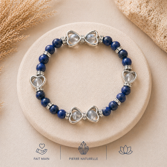 Bracelet Lumière Céleste - fait main en Lapis Lazuli & Sodalite