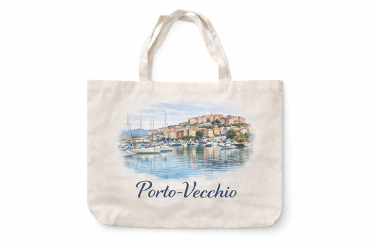 Sac cabas port de Porto-Vecchio — Format 40x30 cm