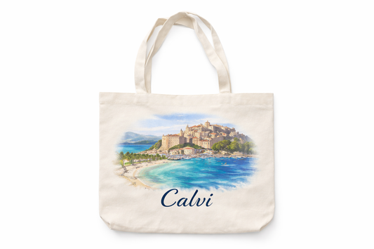 Sac cabas Calvi — Format 40x30 cm