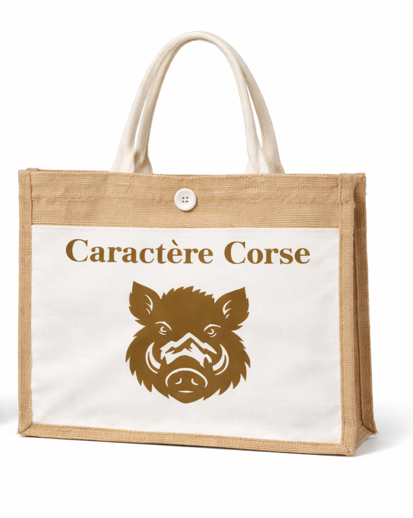 Cabas Caractère Corse — Format grand 35×31 cm