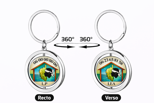 Porte-clés personnalisé recto-verso